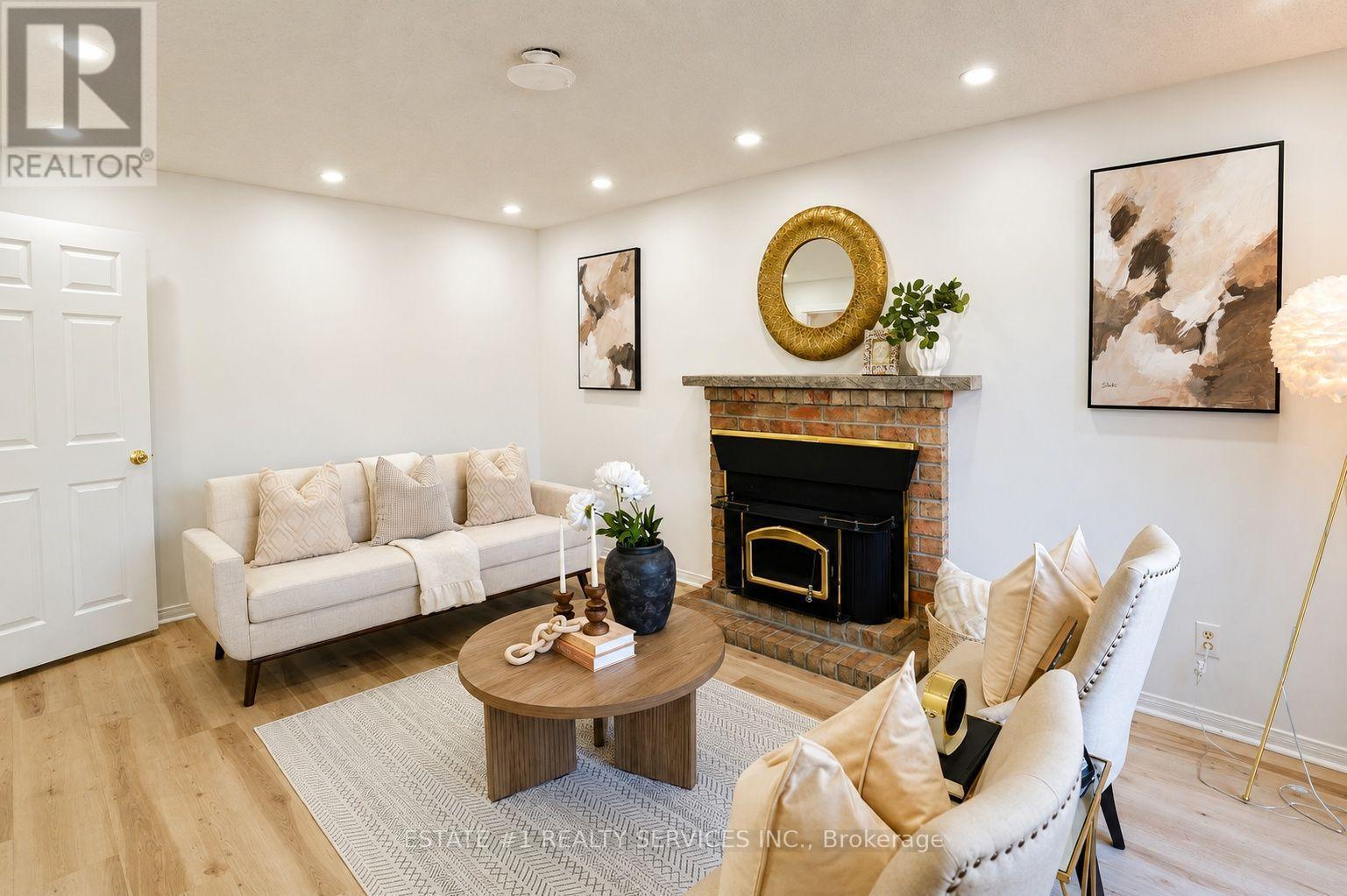 35 Golden Meadow Drive, Kitchener, ON - Indoor Photo Showing Living Room With Fireplace