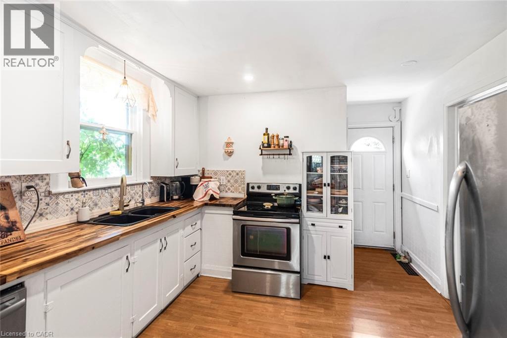 52 Cameron Avenue S, Hamilton, ON - Indoor Photo Showing Kitchen With Double Sink