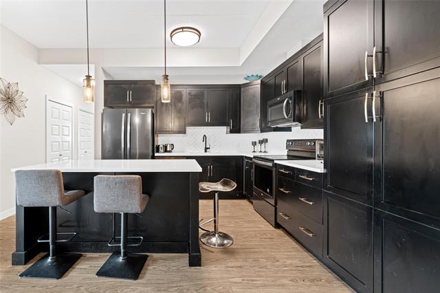 112-300 Centre St, Winnipeg, MB - Indoor Photo Showing Kitchen With Stainless Steel Kitchen With Upgraded Kitchen