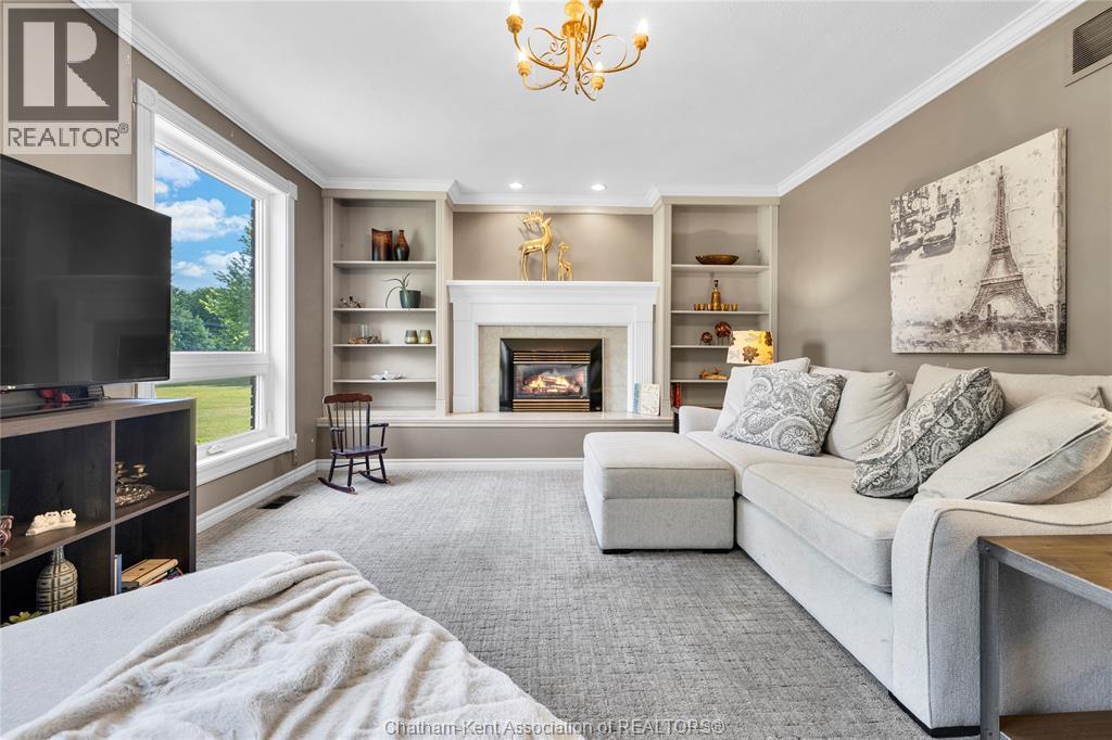 4979 Lambton Line, Dawn-Euphemia, ON - Indoor Photo Showing Living Room With Fireplace