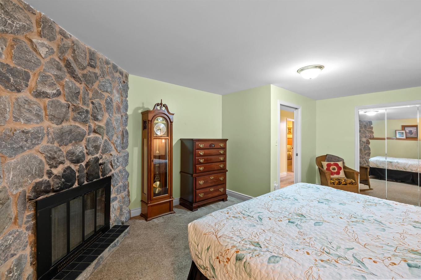 58 Skyview Drive, Charlottetown, PE - Indoor Photo Showing Bedroom With Fireplace