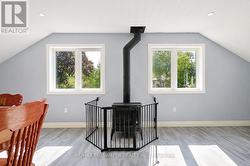 Family Room with Wood stove -