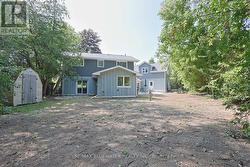 Storage shed in the back yard -