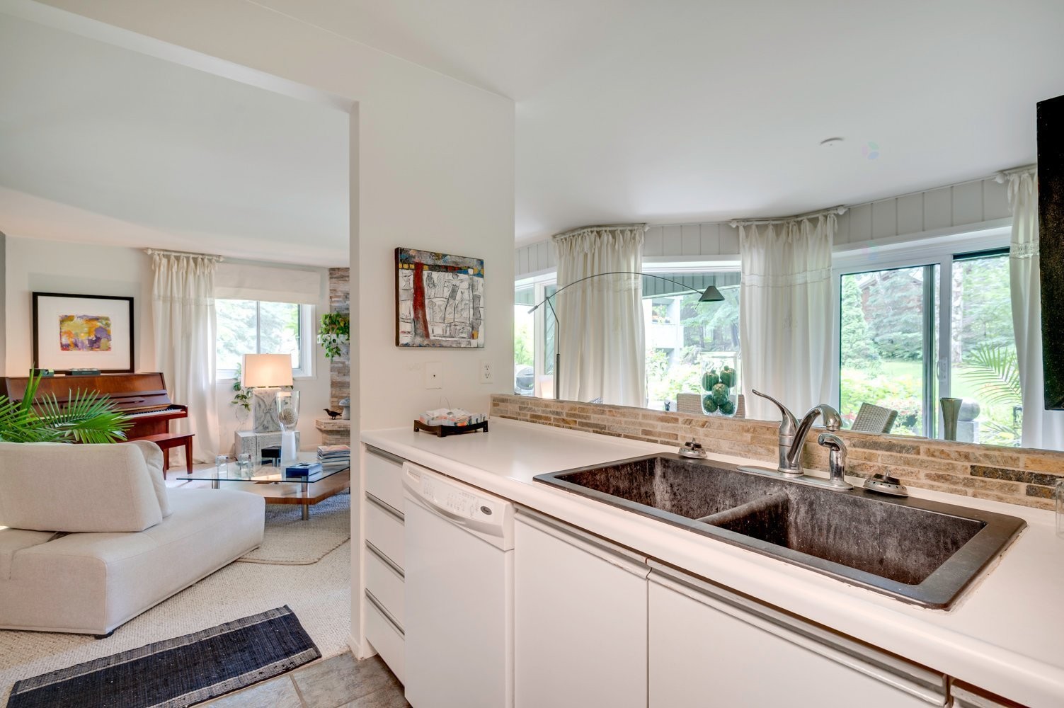 Kitchen - A-760 Ch. Des Trois-Villages, Piedmont, QC - Indoor Photo Showing Kitchen With Double Sink