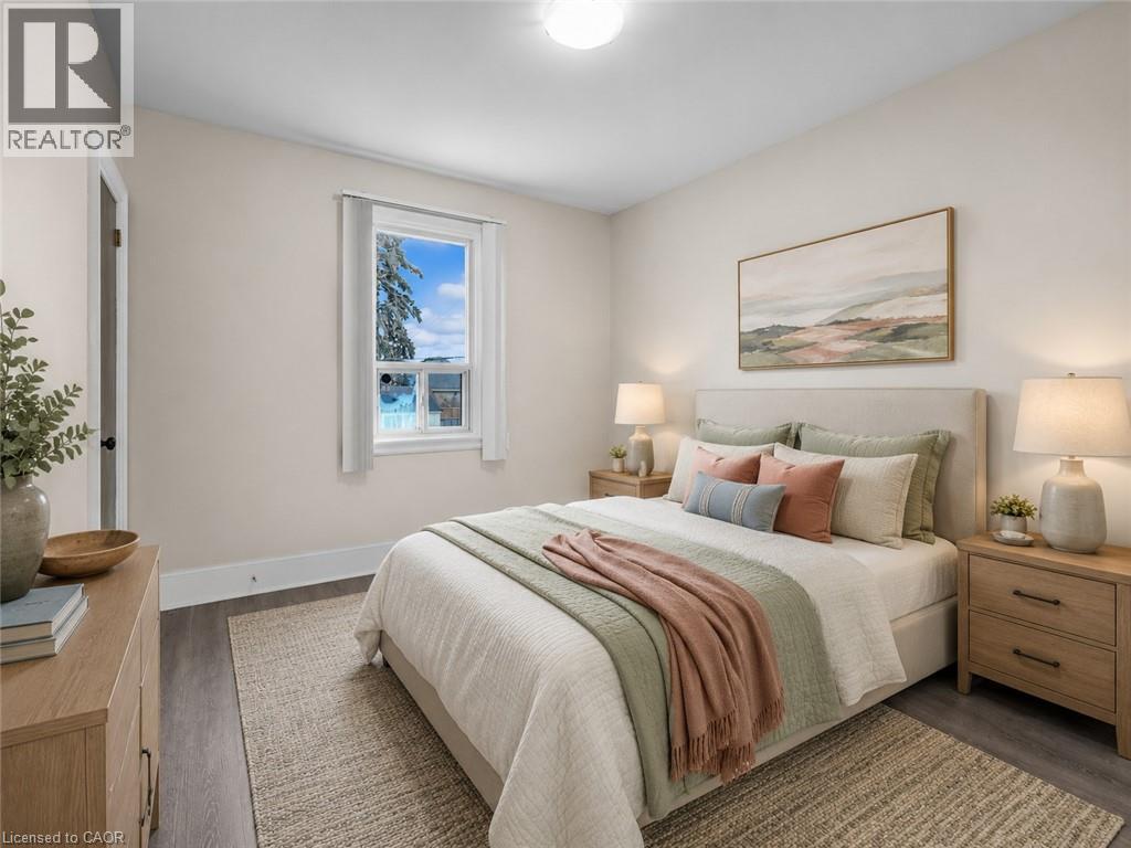Virtually Staged Bedroom 2 - 29 Harrison Avenue, Hamilton, ON - Indoor Photo Showing Bedroom
