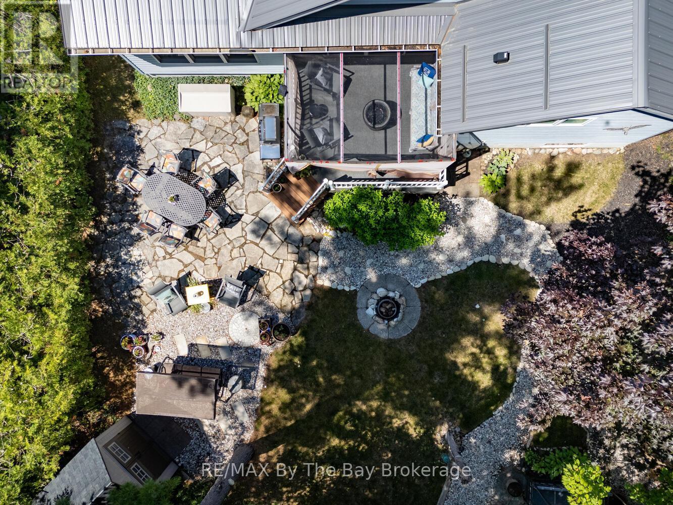 Aerial of the back yard - 1327 River Road E, Wasaga Beach, ON - Outdoor