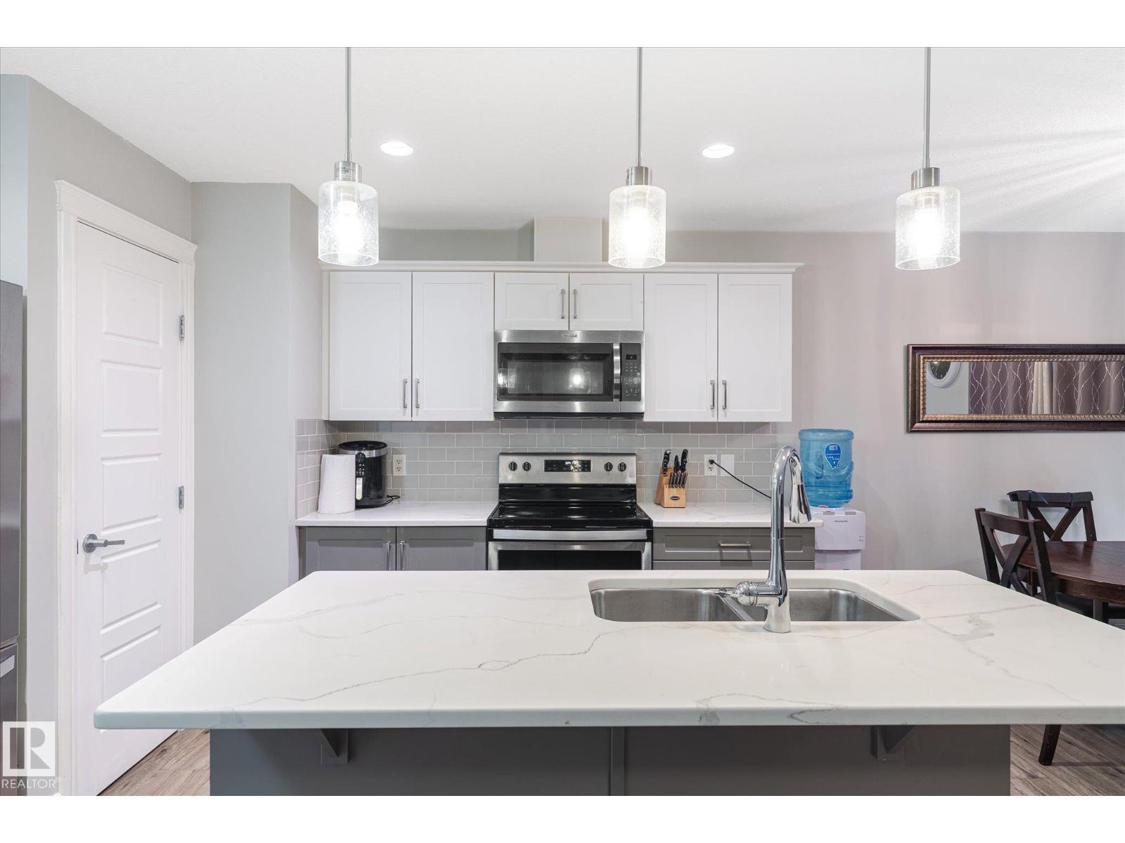 1416 169 St Sw, Edmonton, AB - Indoor Photo Showing Kitchen With Double Sink With Upgraded Kitchen