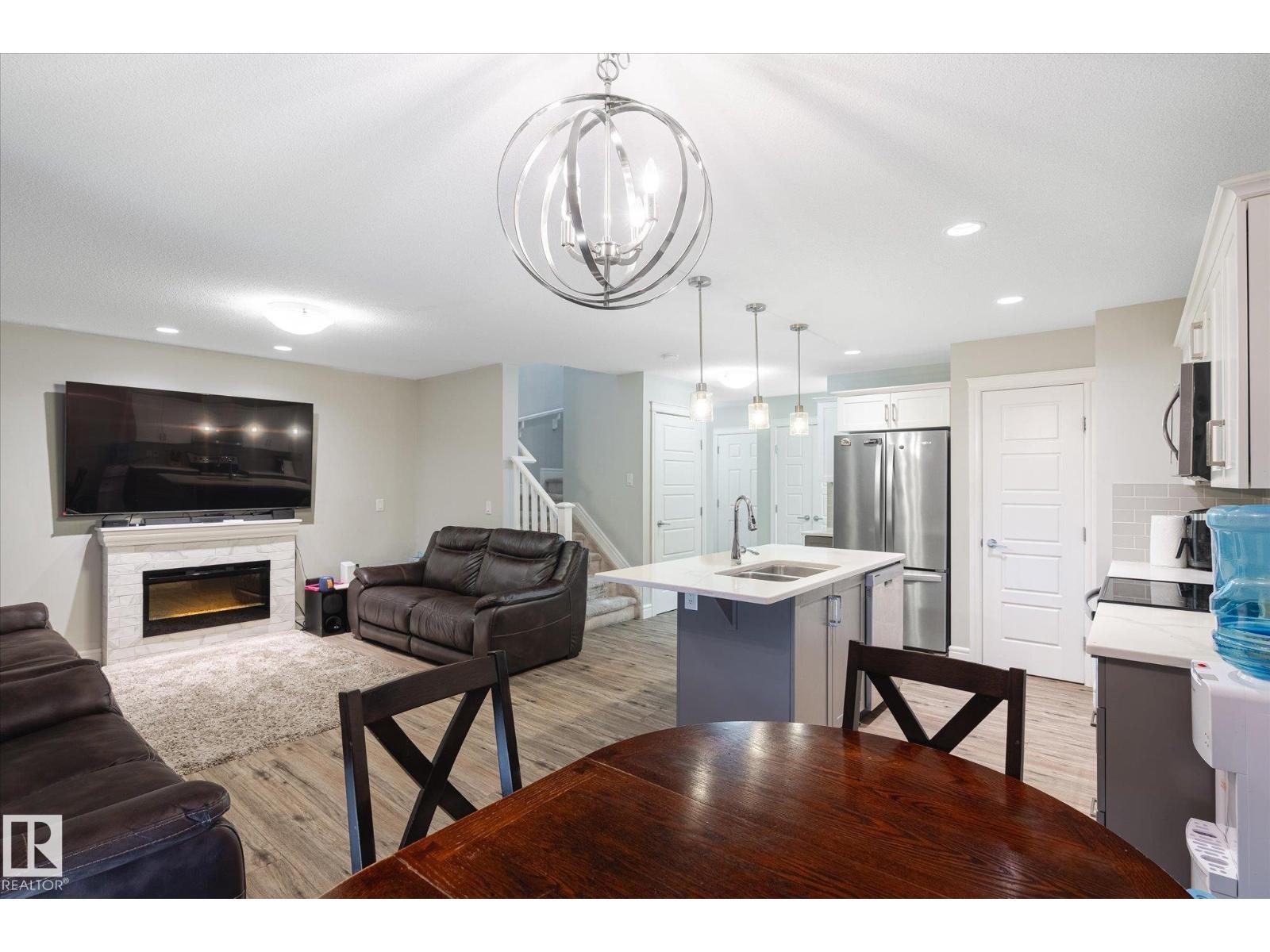 1416 169 St Sw, Edmonton, AB - Indoor With Fireplace