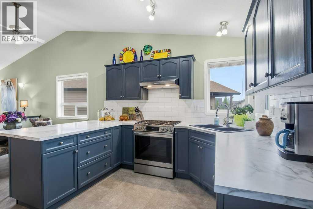 10 Hansen Close, Sylvan Lake, AB - Indoor Photo Showing Kitchen With Upgraded Kitchen