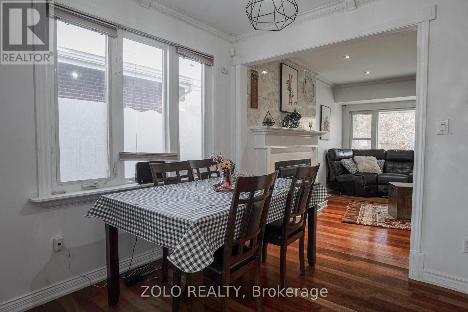 13 Foster Road, Mississauga, ON - Indoor Photo Showing Dining Room With Fireplace