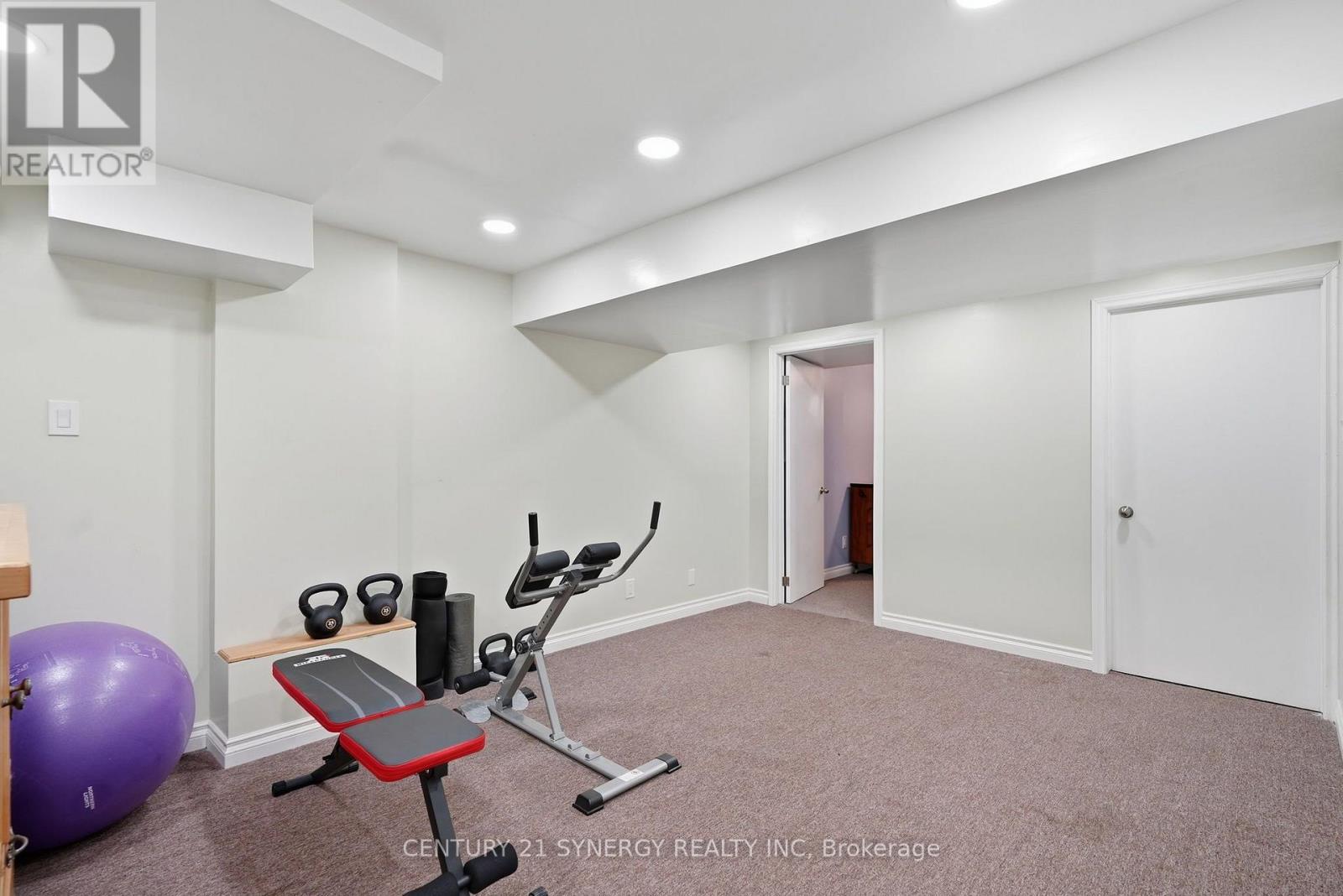 basement recroom - 417 Sandhamn Private, Ottawa, ON - Indoor Photo Showing Gym Room