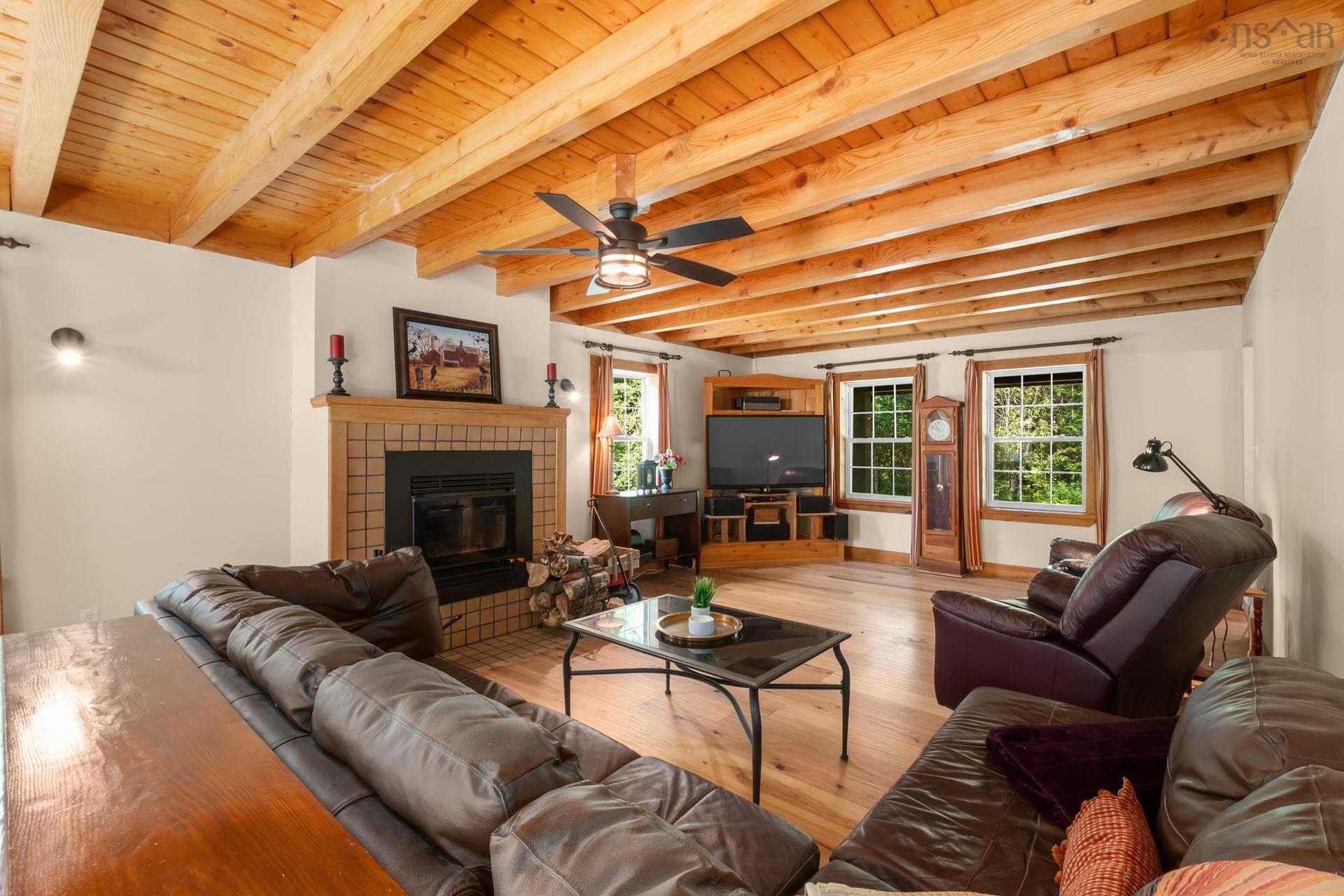321 Ashland Road, Martock, NS - Indoor Photo Showing Living Room With Fireplace