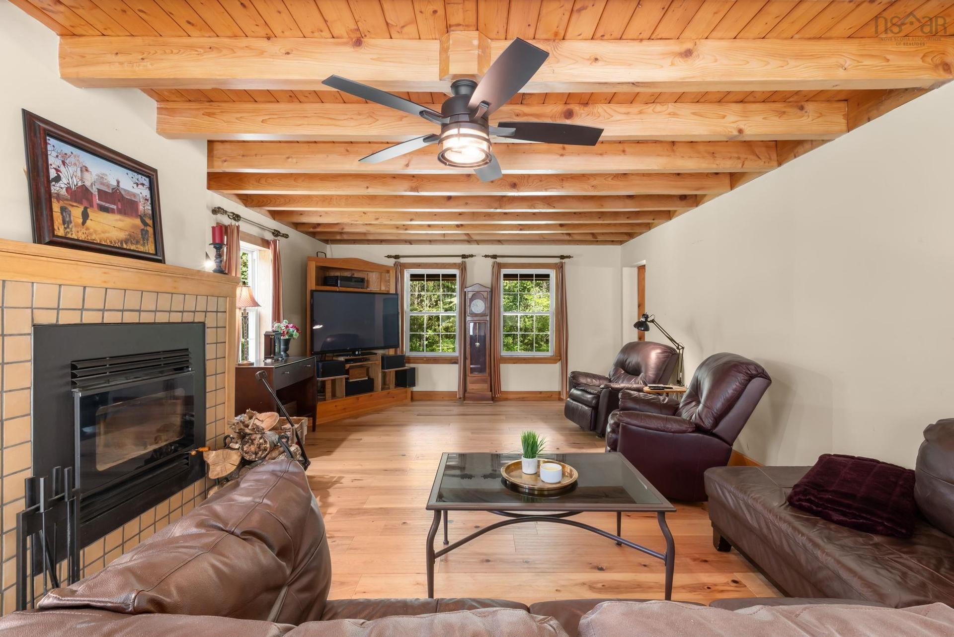 321 Ashland Road, Martock, NS - Indoor Photo Showing Living Room With Fireplace