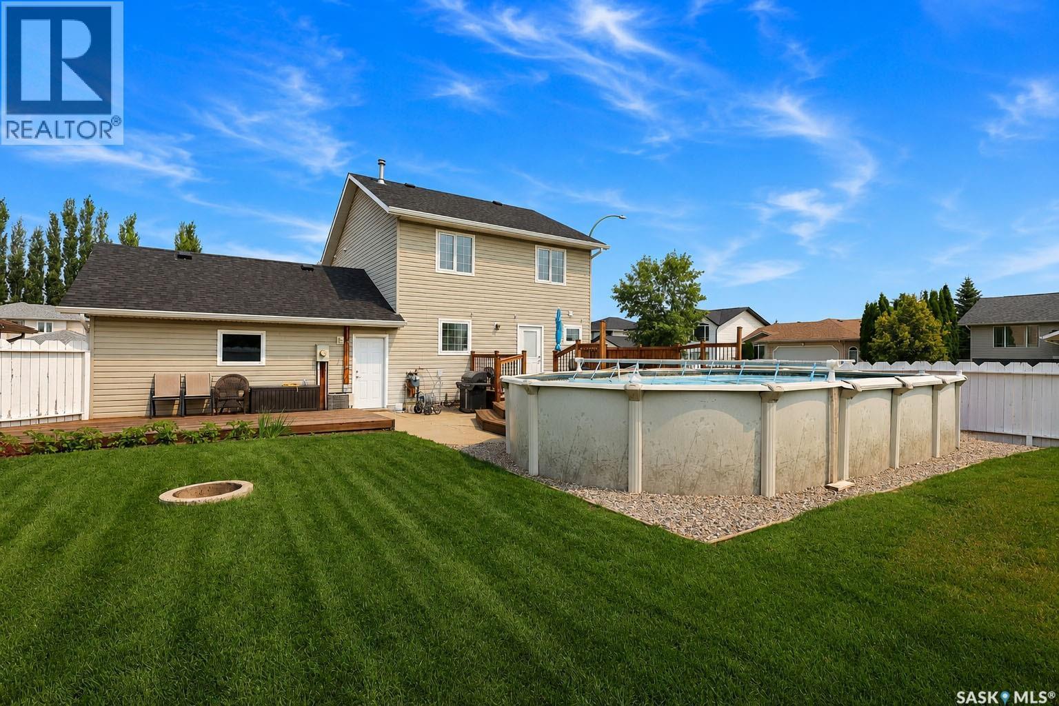 3 Meagher Place, Prince Albert, SK - Outdoor With Above Ground Pool With Backyard