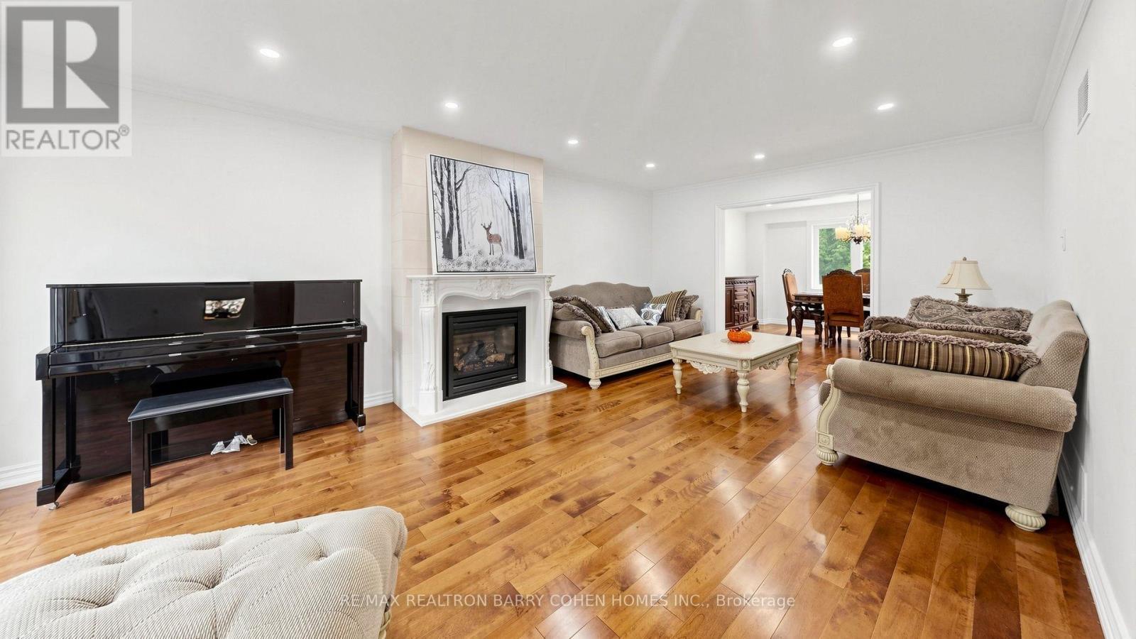 Main/Upper - 15 Sonata Crescent, Toronto, ON - Indoor Photo Showing Living Room With Fireplace