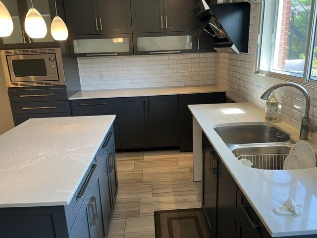 Kitchen - 9130 Av. Millen, Montréal (Ahuntsic-Cartierville), QC - Indoor Photo Showing Kitchen With Double Sink