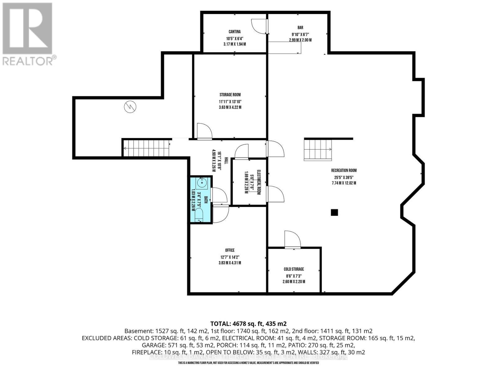 Floor Plan Basement - 49 Falling Leaf Court, Aurora, ON - Other