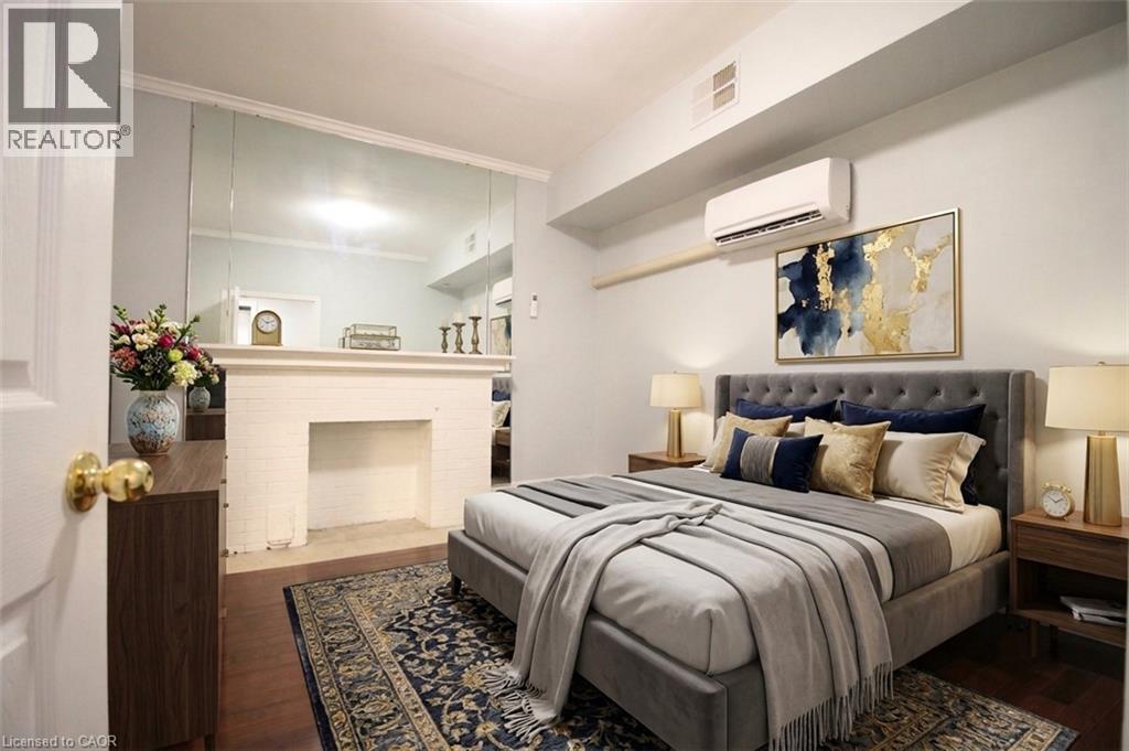 Virtually Staged Bedroom - 189 Prospect Street S, Hamilton, ON - Indoor Photo Showing Bedroom