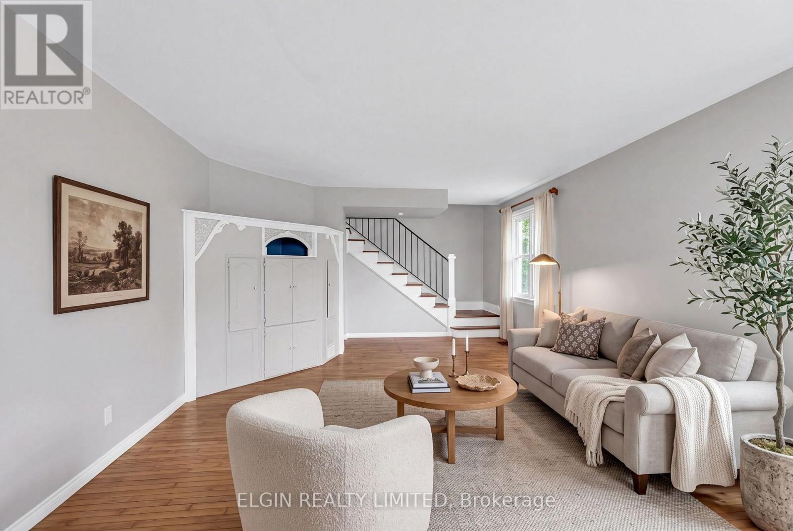 virtually staged - 43212 Southdale Line, St. Thomas, ON - Indoor Photo Showing Living Room