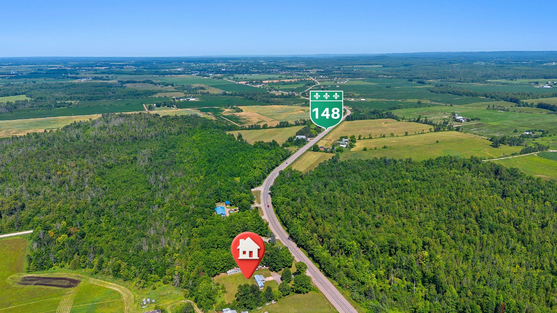 Aerial View - 99 Route 148, Bristol, QC - Outdoor With View