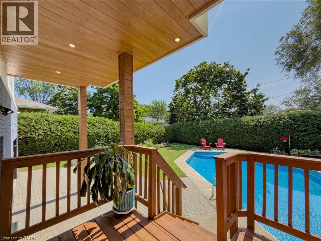 5178 Hunter Drive, Burlington, ON - Outdoor With In Ground Pool With Deck Patio Veranda With Exterior