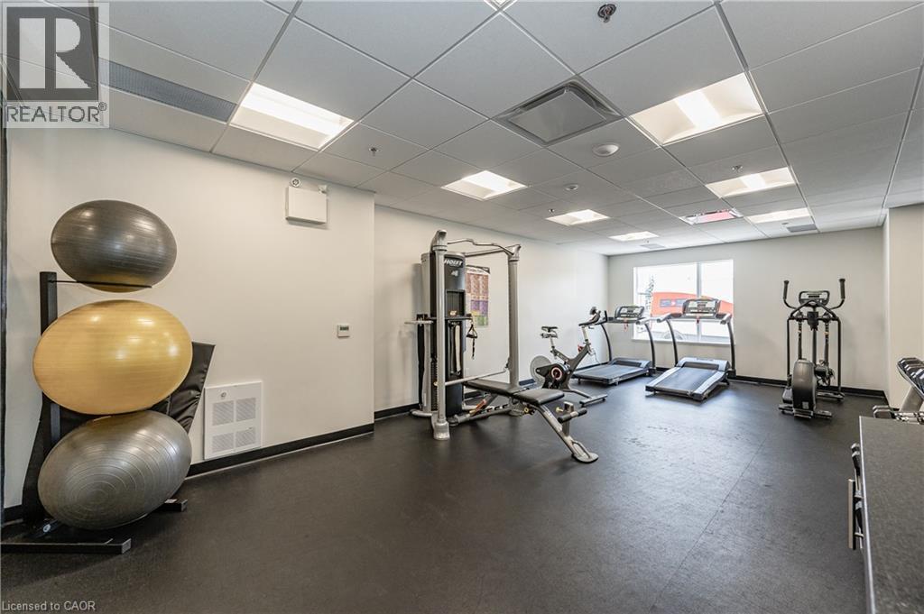 Fitness Room - 255 Northfield Drive E Unit# 302, Waterloo, ON - Indoor Photo Showing Gym Room