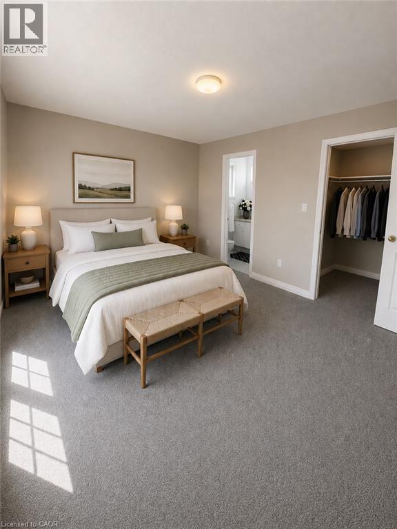 Ensuite & walk-in closet - 7 Spitfire Drive, Mount Hope, ON - Indoor Photo Showing Bedroom