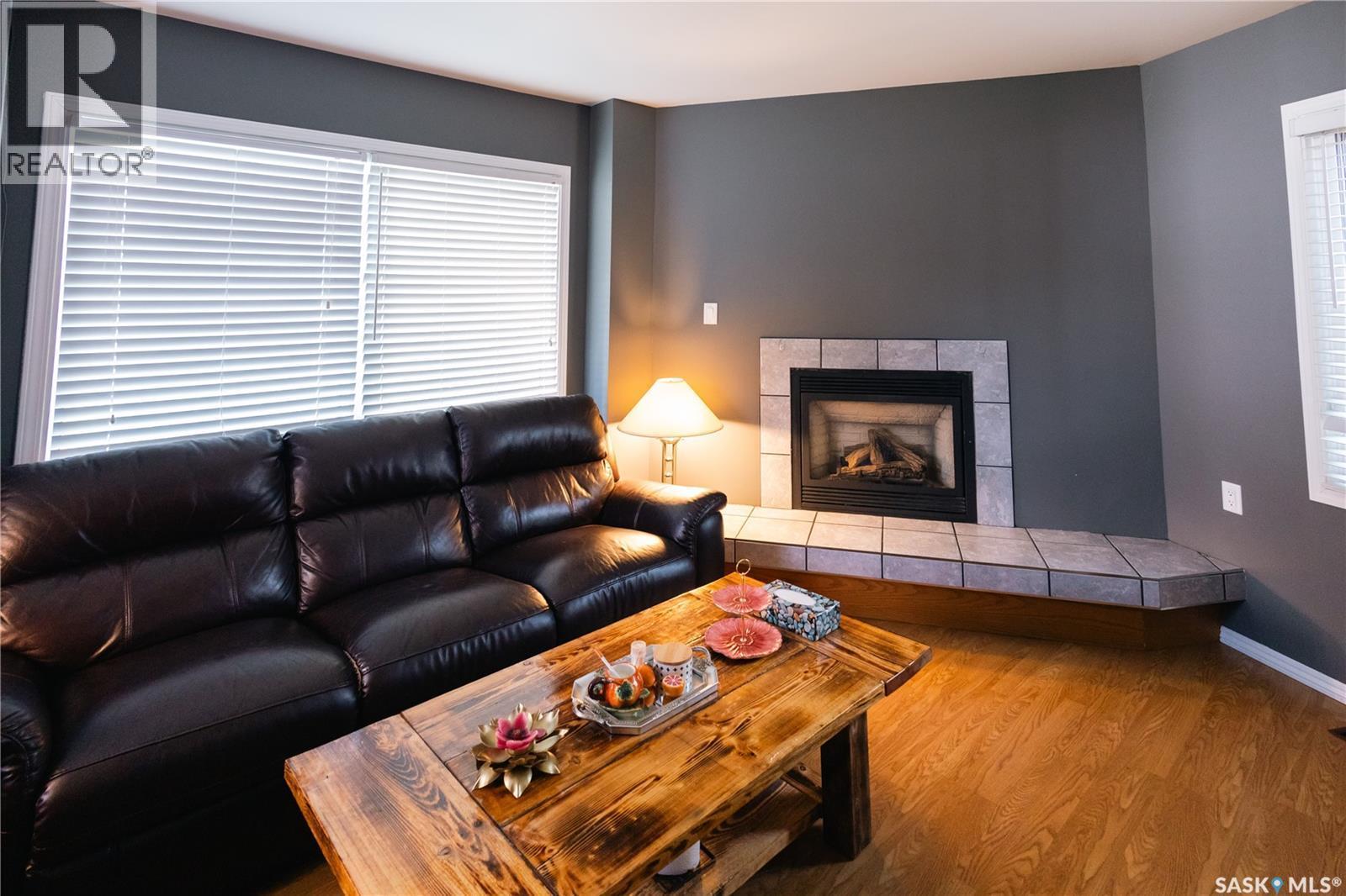 631 Buchanan Drive, Prince Albert, SK - Indoor Photo Showing Living Room With Fireplace