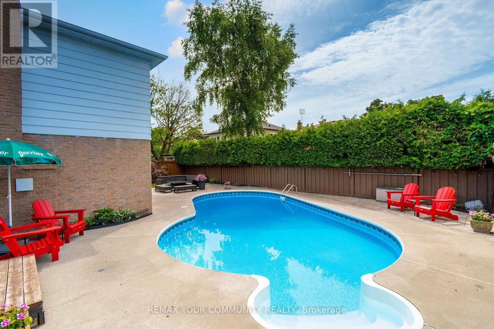 Custom Inground Pool - 35 John Dexter Place, Markham, ON - Outdoor With In Ground Pool With Deck Patio Veranda