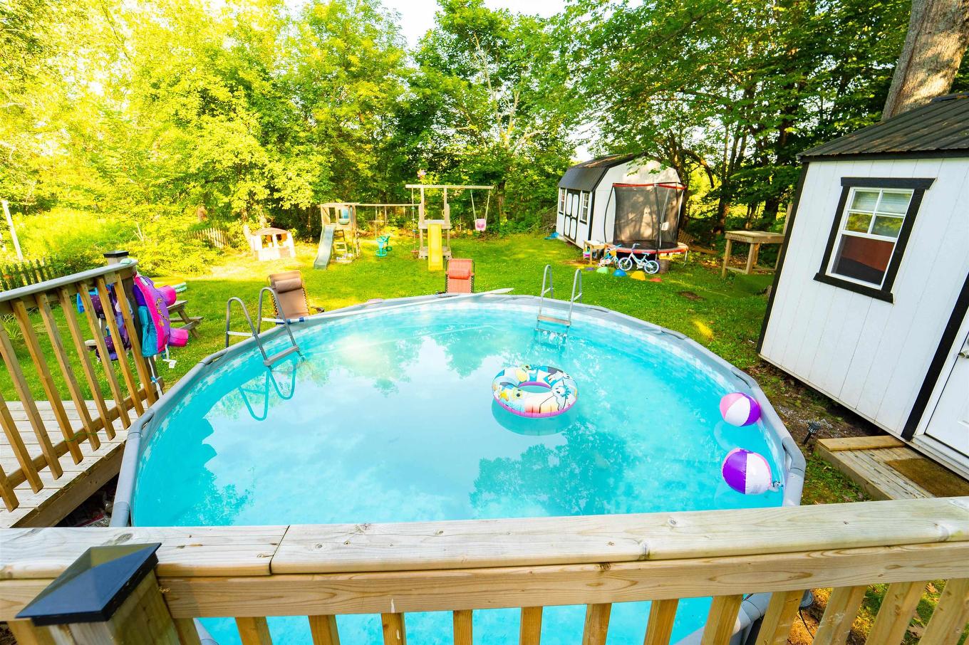 42 Victoria Street, Amherst, NS - Outdoor With Above Ground Pool With Backyard