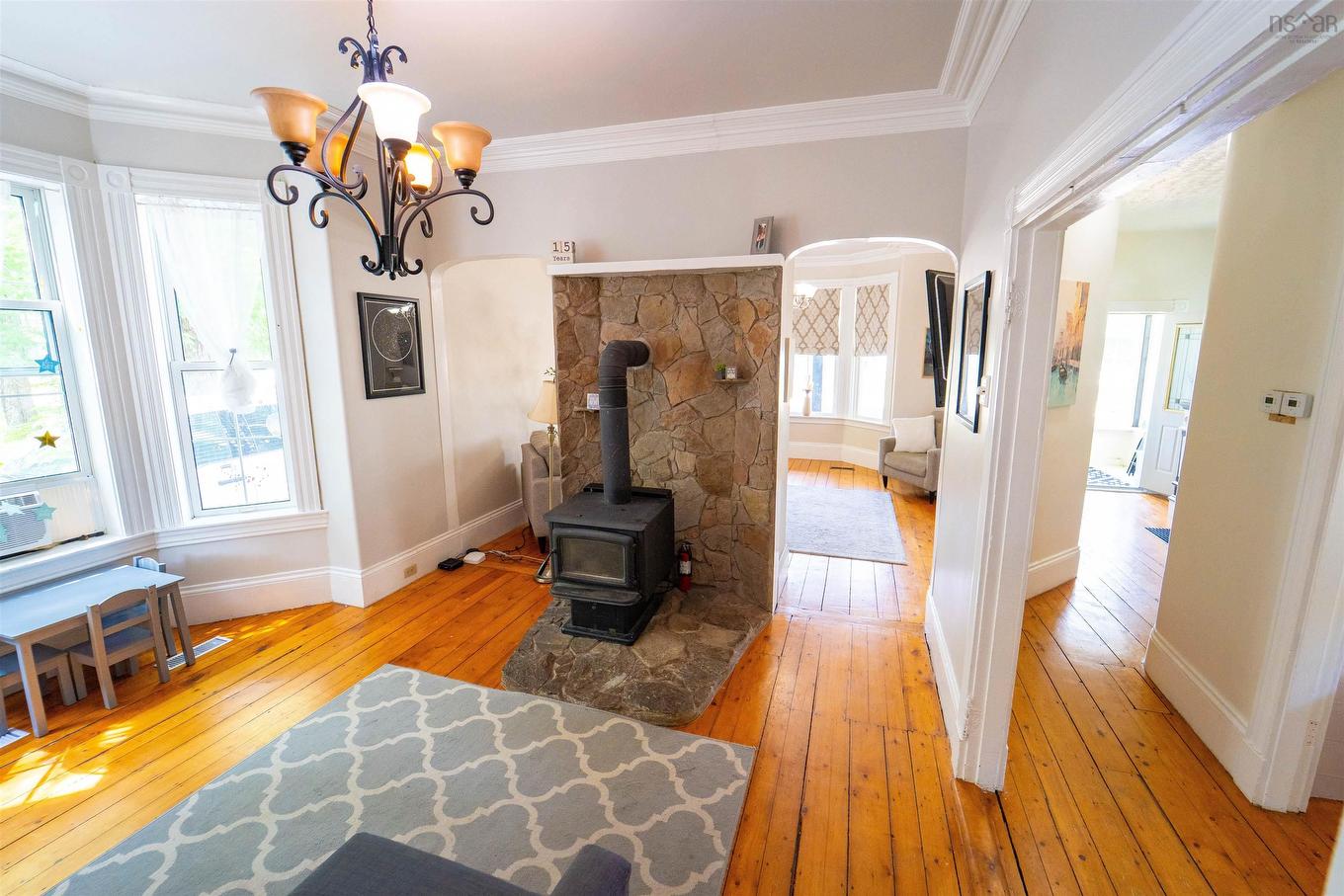 42 Victoria Street, Amherst, NS - Indoor With Fireplace