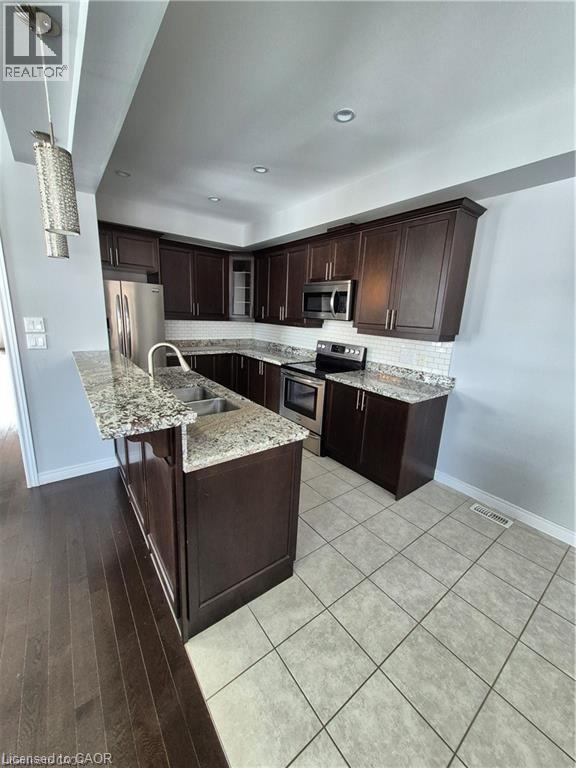 292 Rymal Road W, Hamilton, ON - Indoor Photo Showing Kitchen With Double Sink With Upgraded Kitchen