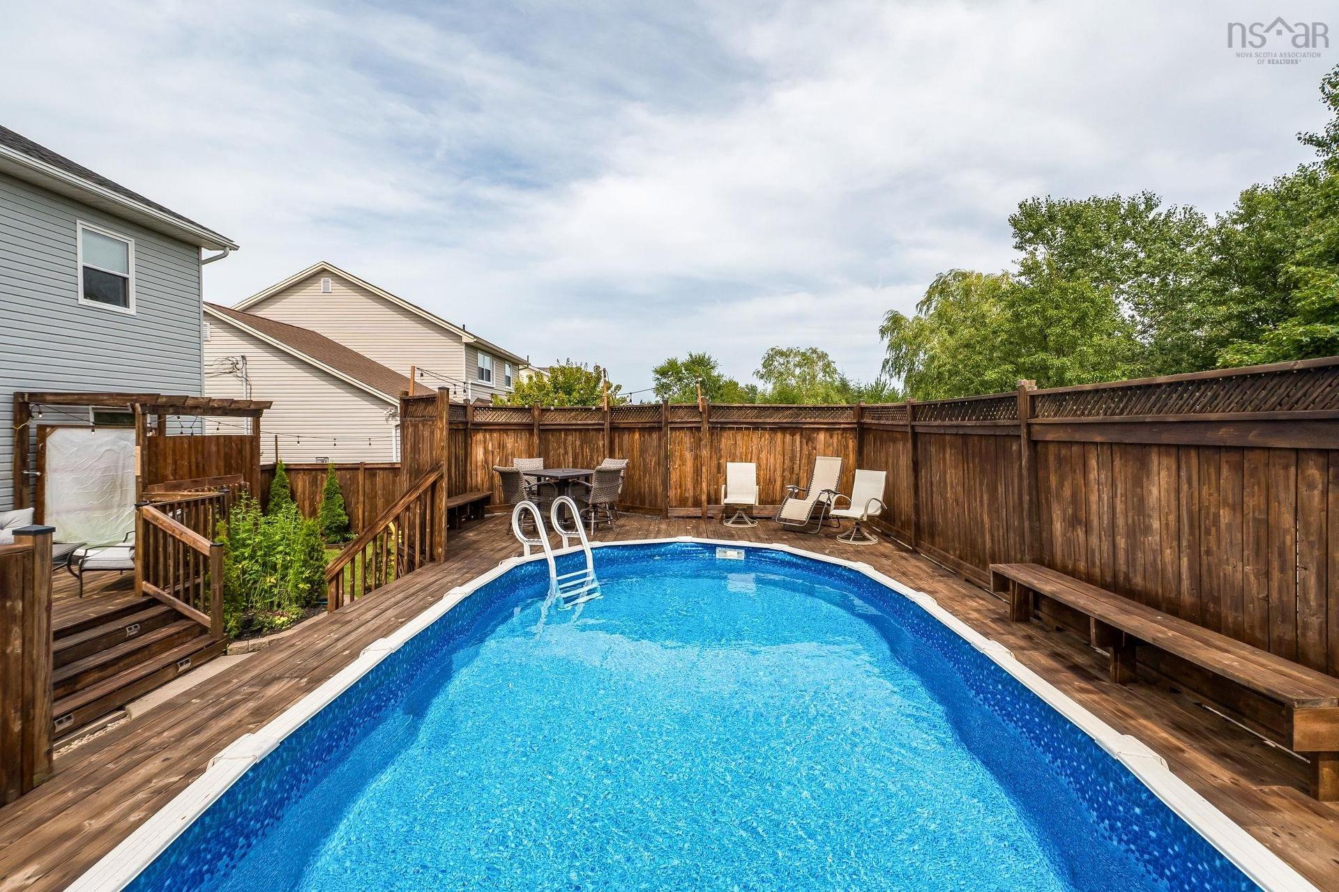 37 Pearl Drive, Colby, NS - Outdoor With Above Ground Pool With Backyard