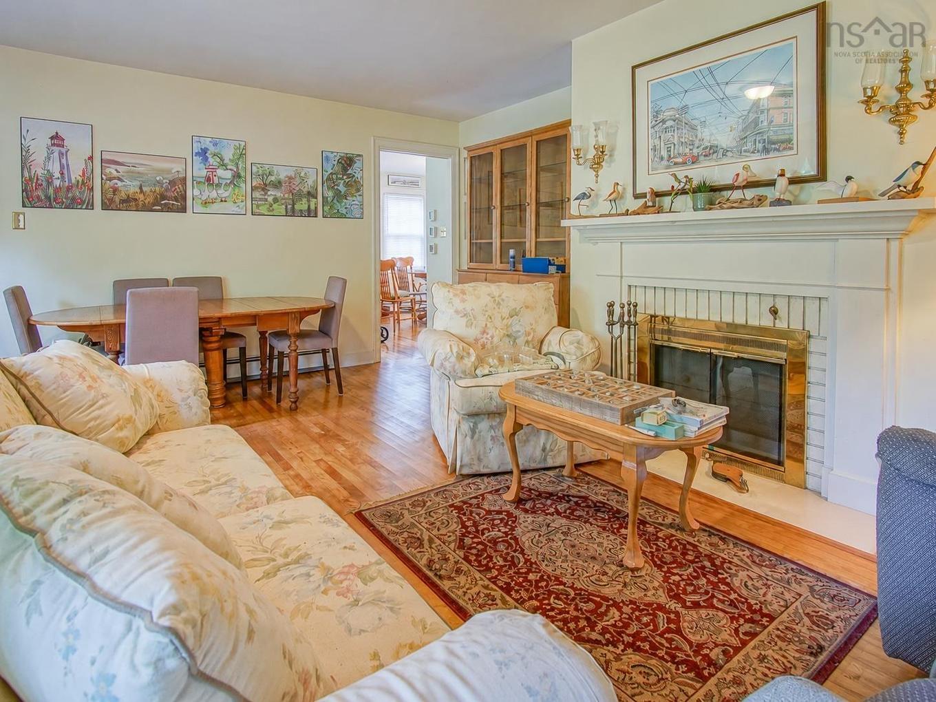 108 Marsters Avenue, Berwick, NS - Indoor Photo Showing Living Room With Fireplace