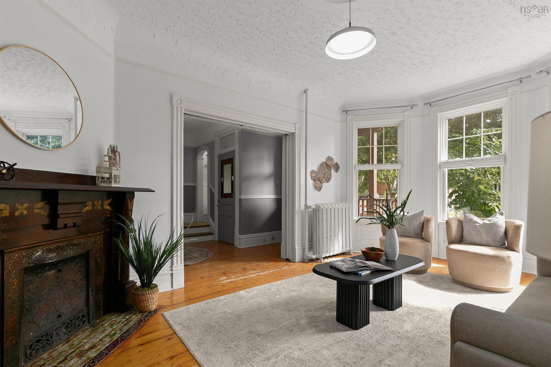 1890 Vernon Street, Halifax, NS - Indoor Photo Showing Living Room With Fireplace