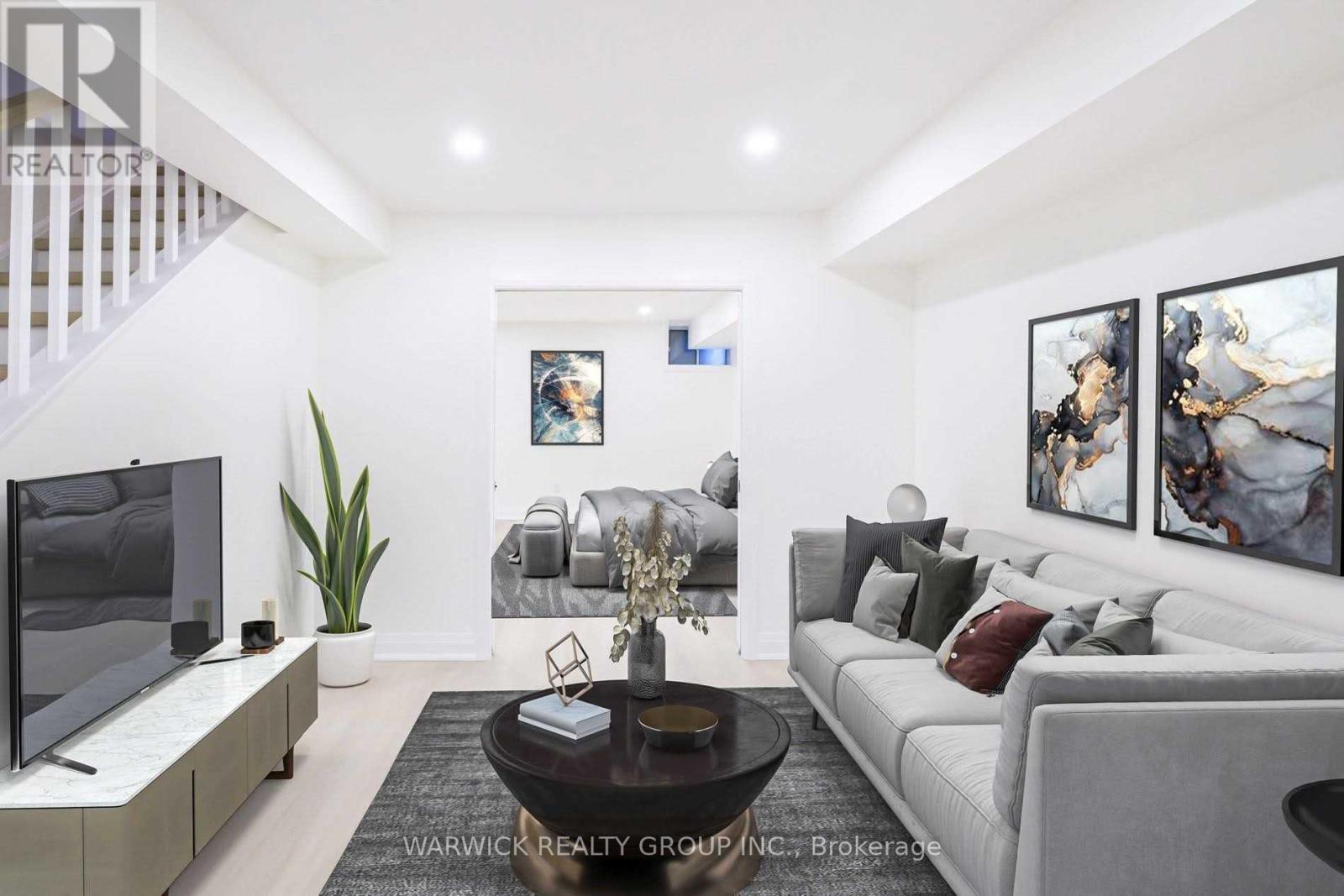 Lower - 57 Bertmount Avenue, Toronto, ON - Indoor Photo Showing Living Room