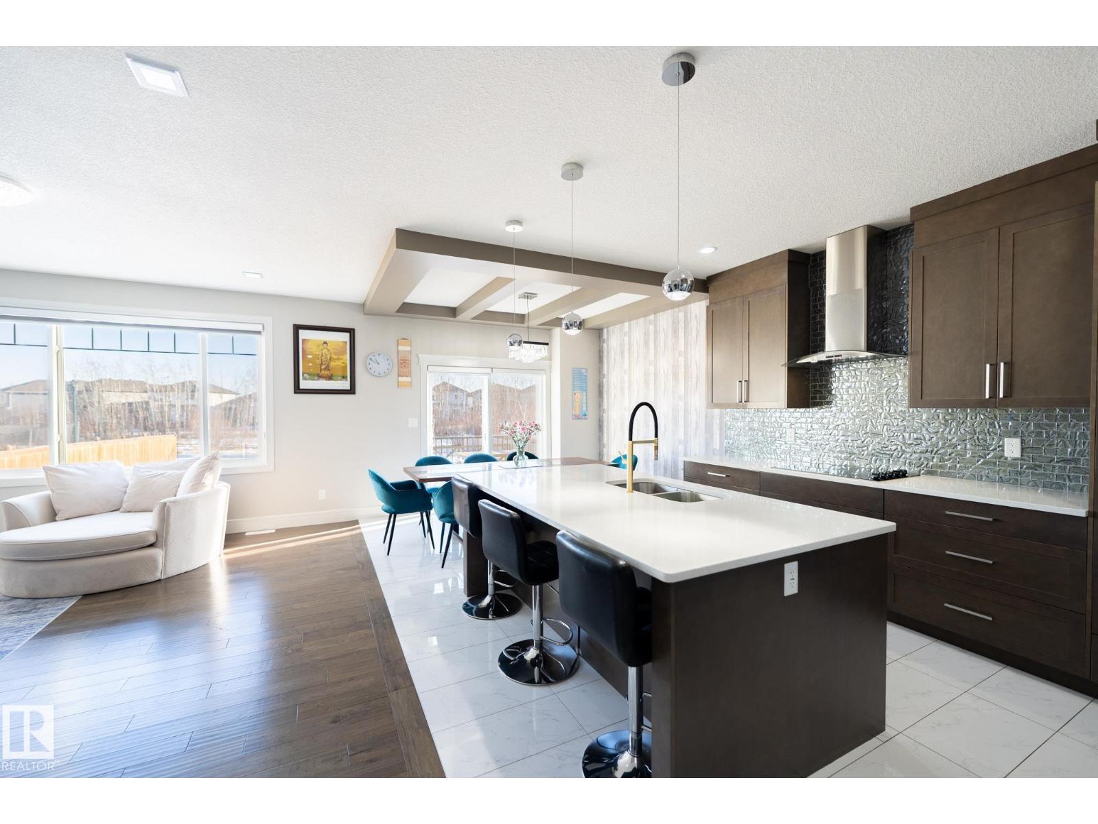 3623 8 St Nw, Edmonton, AB - Indoor Photo Showing Kitchen With Double Sink With Upgraded Kitchen