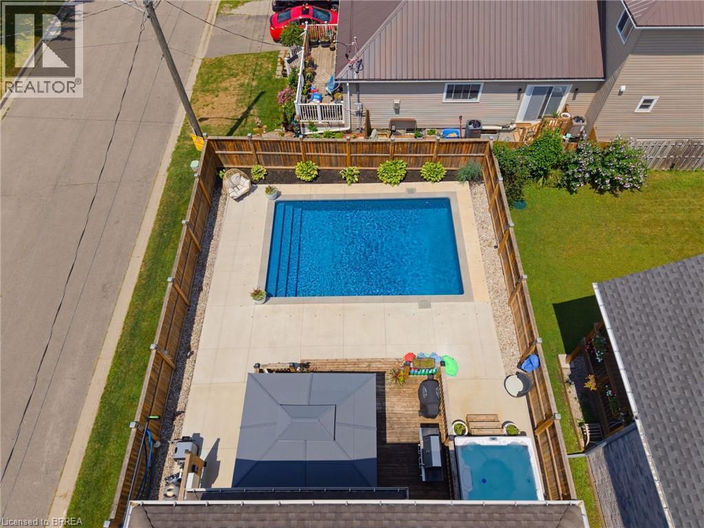 63A Clench Avenue, Brantford, ON - Outdoor With In Ground Pool
