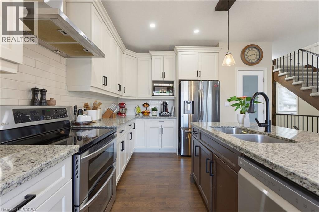 63A Clench Avenue, Brantford, ON - Indoor Photo Showing Kitchen With Double Sink With Upgraded Kitchen