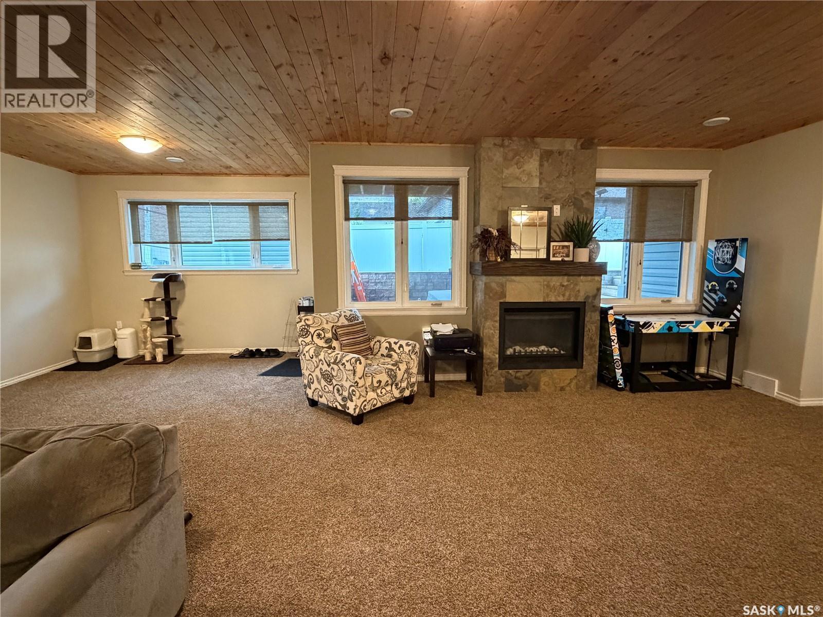 504 Wright Road, Moosomin, SK - Indoor With Fireplace