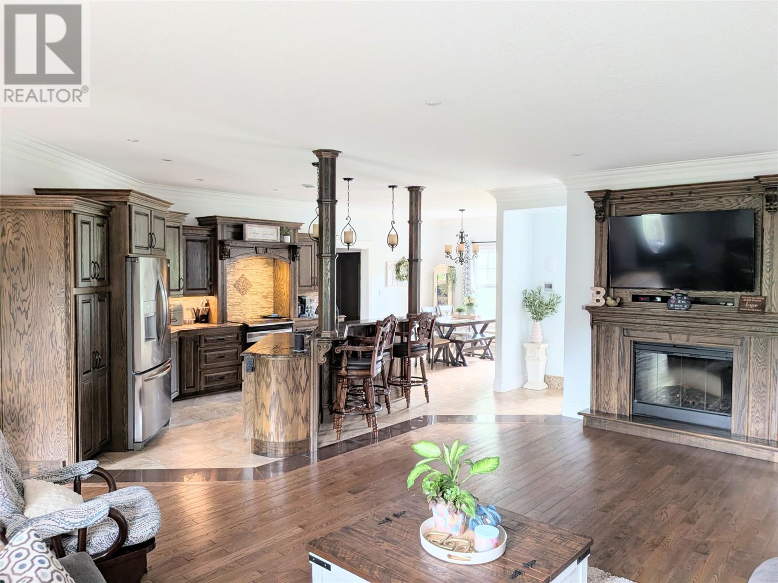 23 Seaside Drive, Kippens, NL - Indoor Photo Showing Living Room With Fireplace