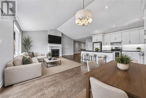 VIRTUALLY STAGED - 602 Cochrane Road, Hamilton, ON - Indoor With Fireplace