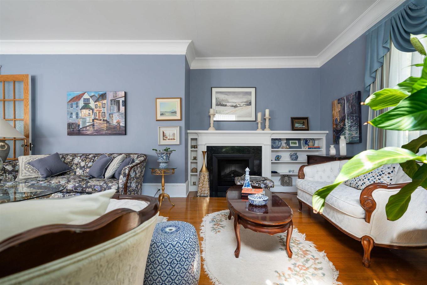 159 Almont Avenue, New Glasgow, NS - Indoor Photo Showing Living Room With Fireplace