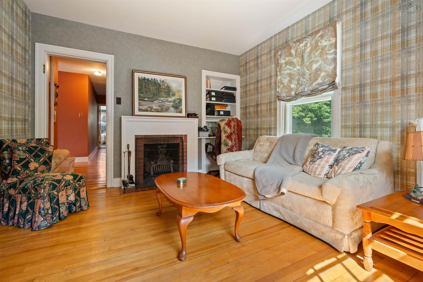 159 Almont Avenue, New Glasgow, NS - Indoor Photo Showing Living Room With Fireplace
