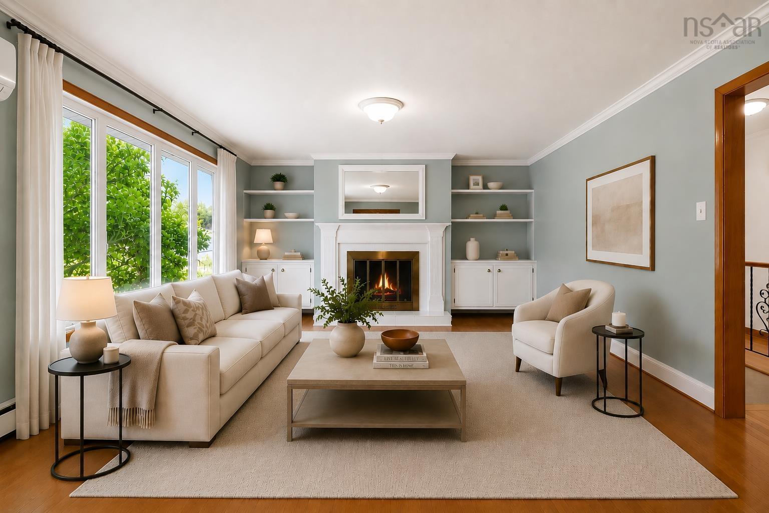 48 Briarwood Crescent, Halifax, NS - Indoor Photo Showing Living Room With Fireplace