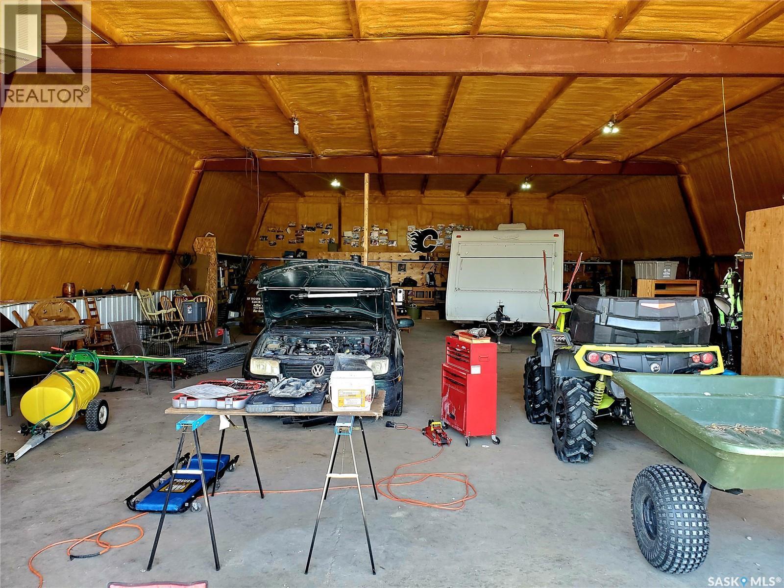 Neville Acreage, Neville, SK - Indoor Photo Showing Garage