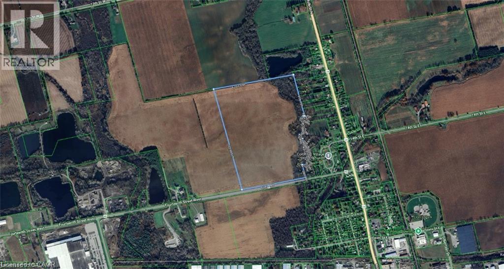 Aerial Map. Displaying the property boundaries and surrounding geographic features - Pt Lt 1-2 14Th Street W, Simcoe, ON