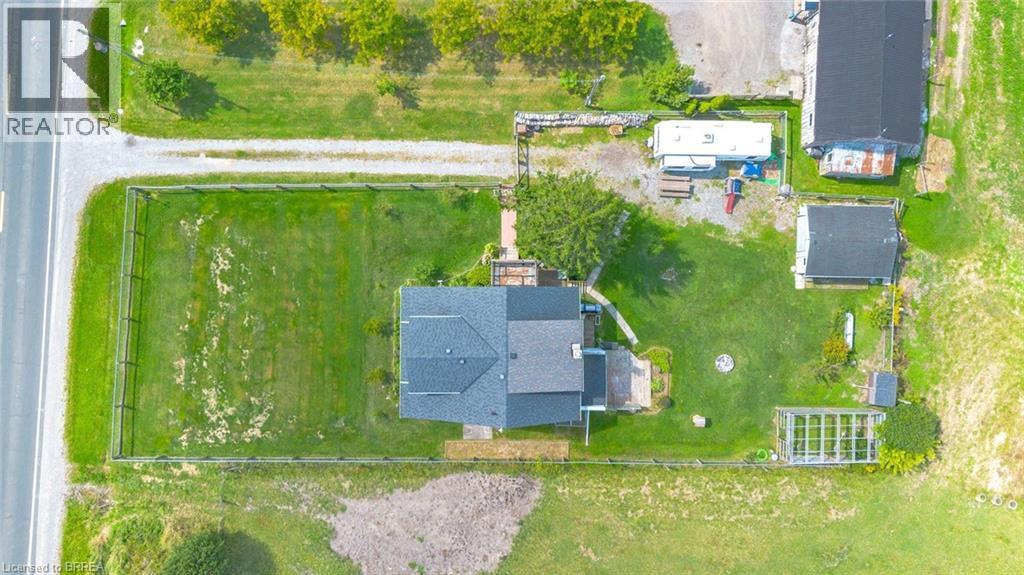 Aerial perspective showcasing the property's layout - 3211 Highway 3, Jarvis, ON - Outdoor With View