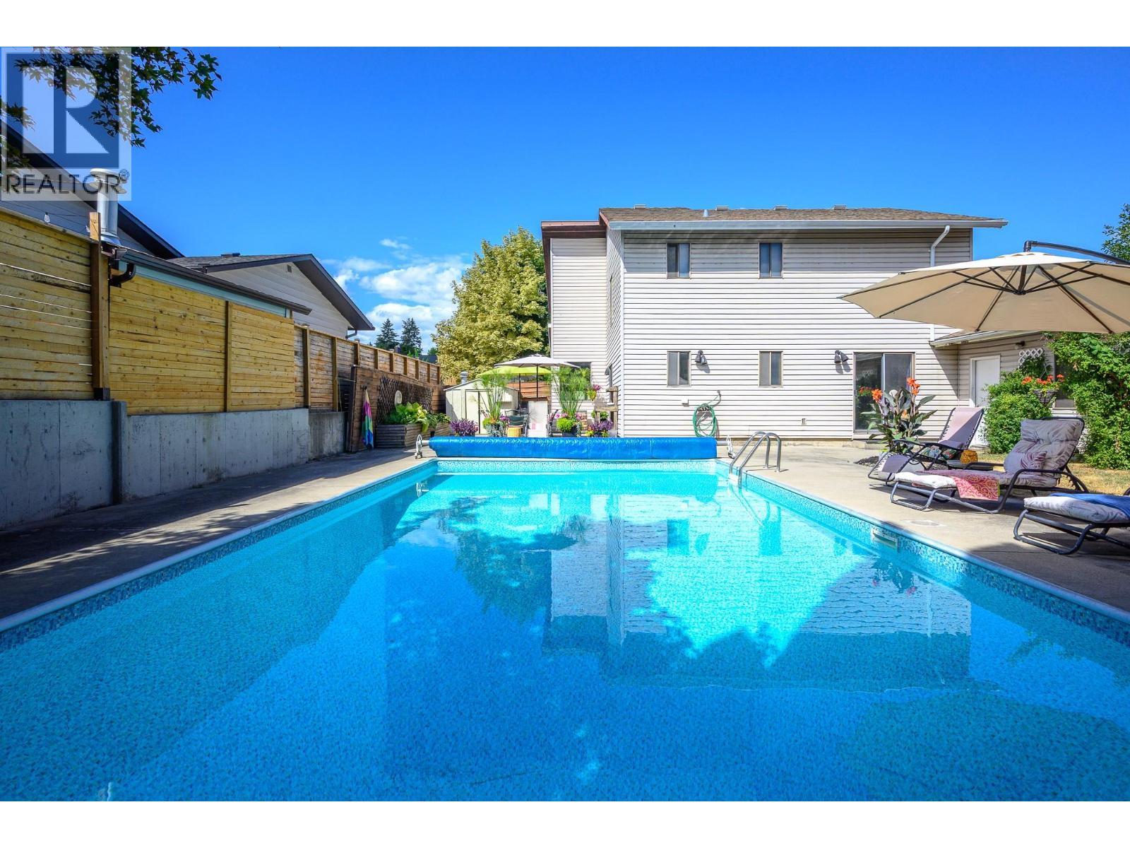 7807 Corona Court, Coldstream, BC - Outdoor With In Ground Pool With Backyard With Exterior