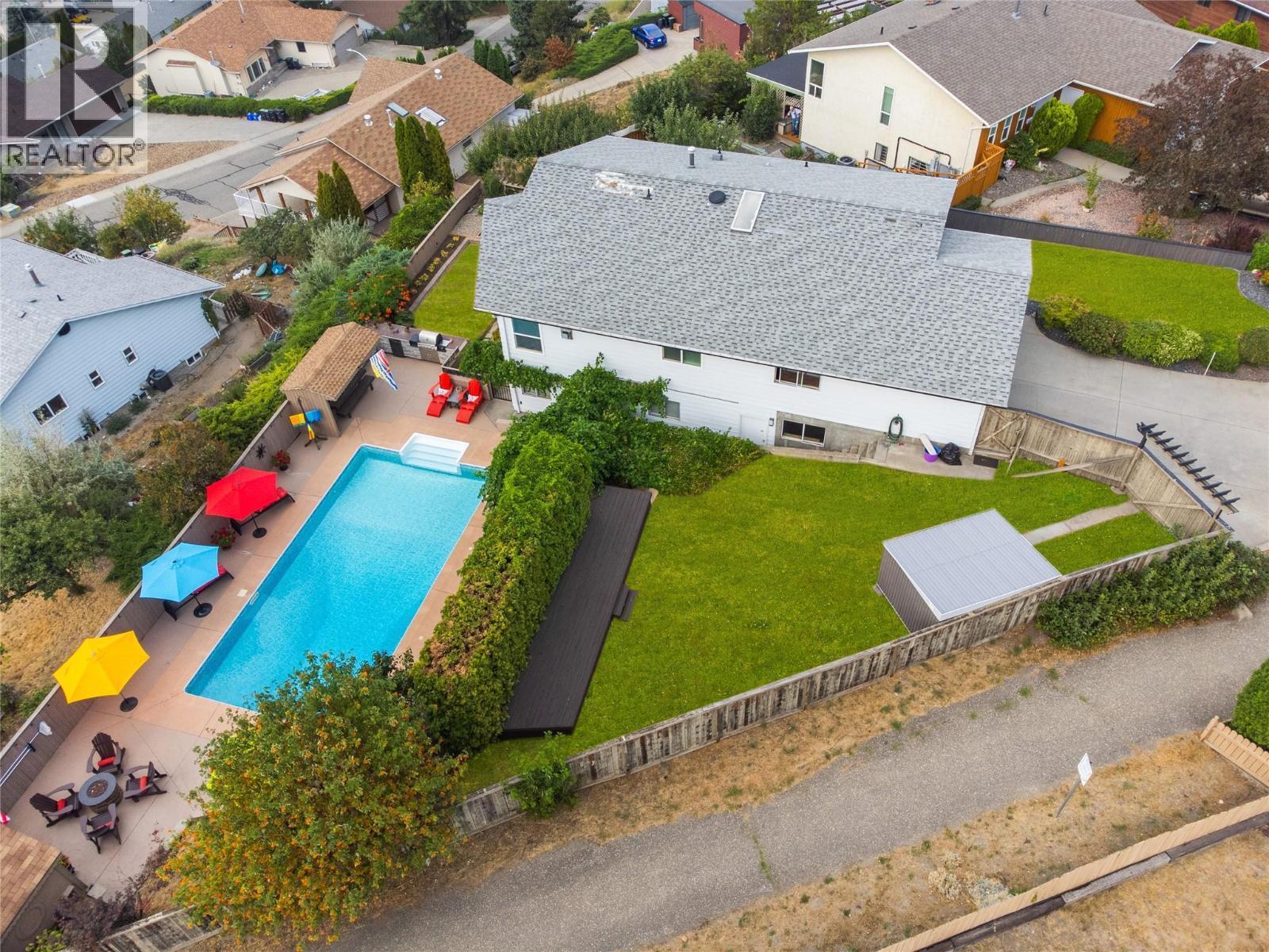 4119 15 Avenue, Vernon, BC - Outdoor With In Ground Pool With View
